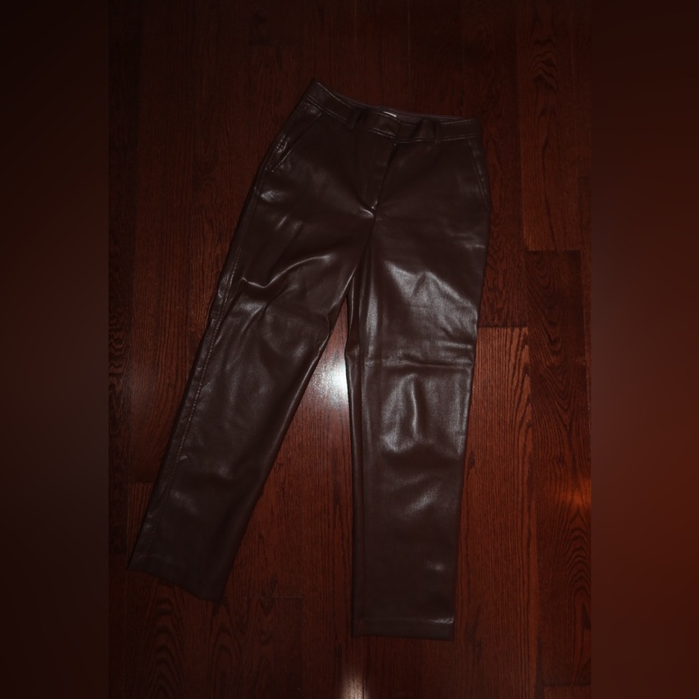 Wilfred Brown Vegan Leather Pants
